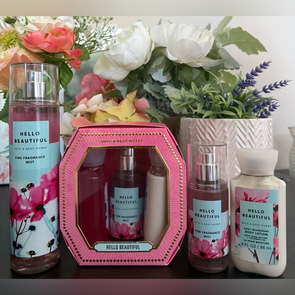 🆕🌷 BATH & BODY WORKS “HELLO BEAUTIFUL” BODY CARE COLLECTION. BRAND NEW! - Picture 1 of 14